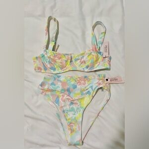 NWT Victoria’s Secret Swim Set in pastel camo
